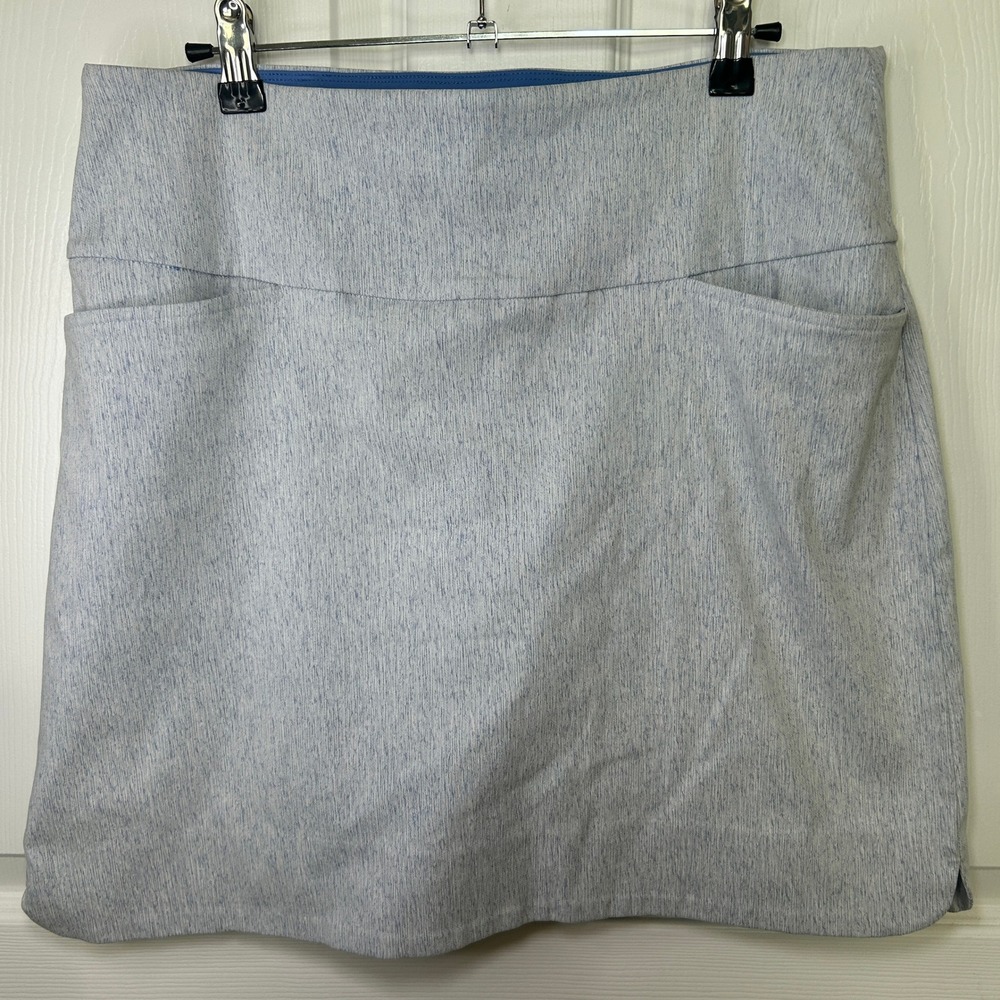 S.C. & CO. Women's Golf Skort Athletic‎ Skirt Large Tummy Control Blue Pockets